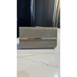 Shimmer Evening Clutch Bag Gold Metallic Party Wedding Prom Purse